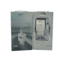 شارژر MicroUSB اندروید پکدار 2 پورت مدل V11