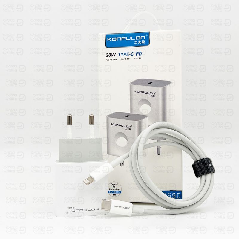 شارژر C-L TYPE-C TO PD کانفلون مدل C69D اورجینال