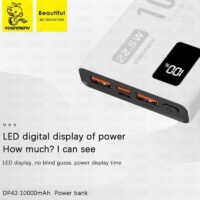 پاوربانک دنمن مدل DP43 ظرفیت 10000 خروجی 22.5W اورجینال