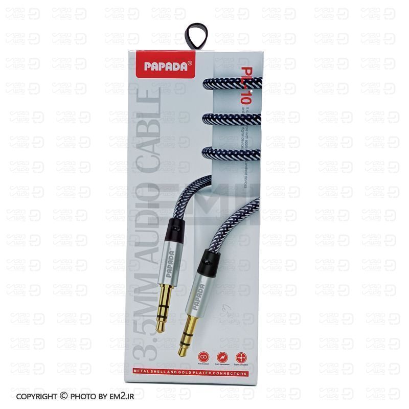 کابل AUX برزنتی سرفلزی PAPADA مدل PL-10